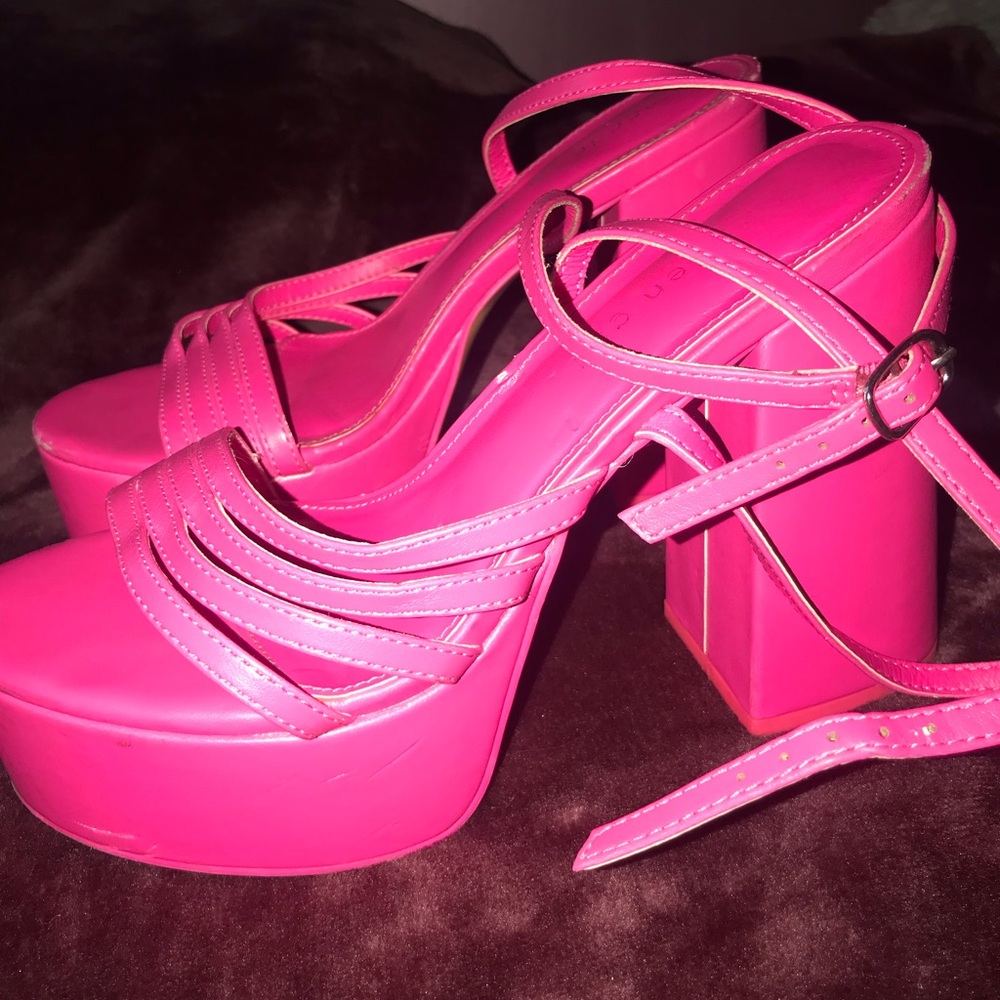 Women's Pink Platform Heels